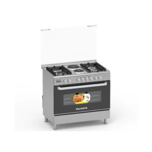 Polystar 4 Gas Burner + 2 Hot Plates Standing Gas Cooker gas grill, roster, auto ignation | PV-FS950EG2