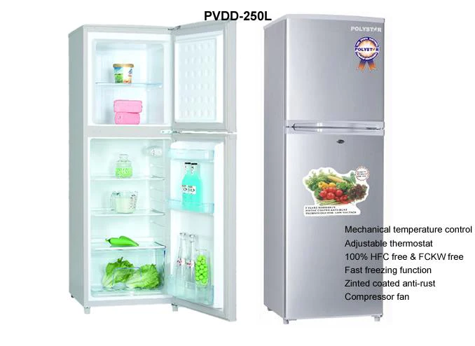 Polystar 138 Liters Double Door Refrigerator | PV-DD250L