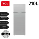 Tcl 210 Liters Double Door Refrigerator